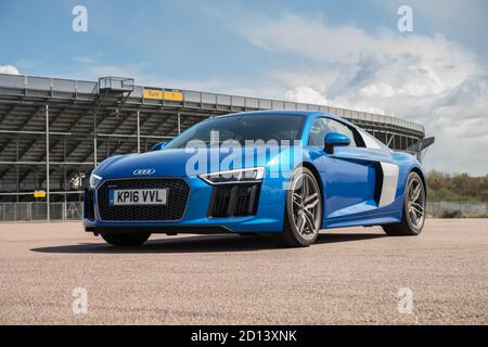 Audi R8 during a photoshoot at Rockingham Motor Speedway, 12st June 2016 Stock Photo