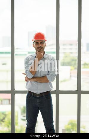 Engineering. worker with helmet Stock Photo