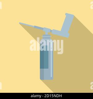 Gun polyurethane foam icon. Flat illustration of gun polyurethane foam vector icon for web design Stock Vector
