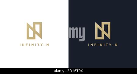 Infinity letter N logo design Stock Vector
