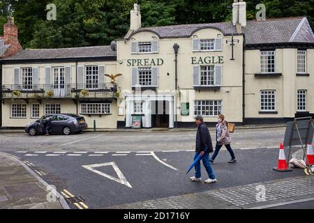 The Spread Eagle pub in the centre of Lymm village, Cheshire Stock Photo