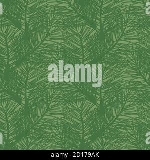 Seamless pine branches vector pattern Stock Vector