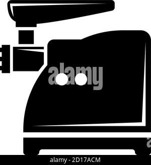 Meat Grinder, Electric Mincer, Chopper. Flat Vector Icon illustration. Simple black symbol on white background. Meat Grinder Electric Mincer Chopper s Stock Vector