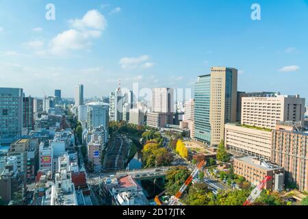 Cityscape around the Ochanomizu station at Chiyoda Tokyo Japan. Stock Photo