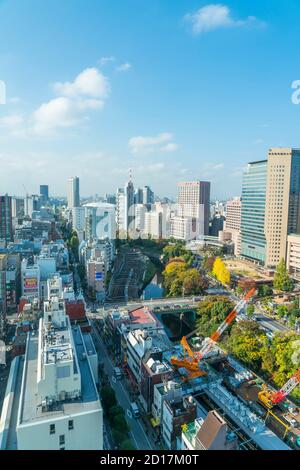 Cityscape around the Ochanomizu station at Chiyoda Tokyo Japan. Stock Photo