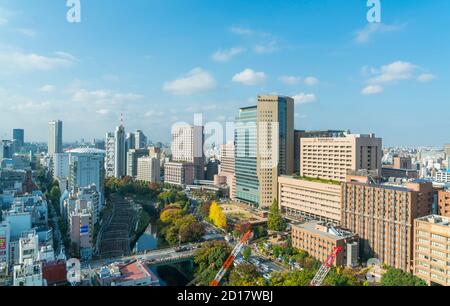 Cityscape around the Ochanomizu station at Chiyoda Tokyo Japan. Stock Photo