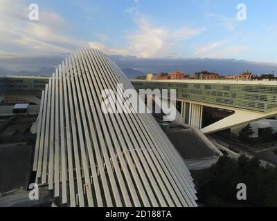 Aerial shot of Congress Palace of Calatrava in Oviedo Asturias Spain Stock Photo