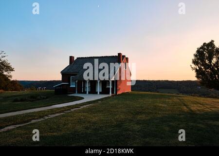 John Rankin house in Ripley Ohio. Part of the underground railroad and the push to end slavery. Stock Photo