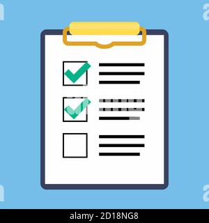 Check List Sign Flat Icon Vector Illustration EPS10 Stock Vector