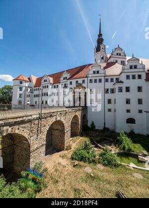 Castle Hartenfels in Torgau, Saxony, Germany Stock Photo