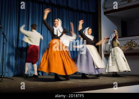 muestra de indumentaria tradicional mallorquina de los siglos XVII a XX, teatro Mar i Terra, Palma, Mallorca, islas baleares, Spain Stock Photo