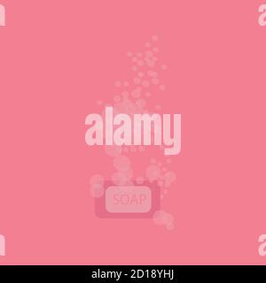 The icon color of hand soap. Antibacterial soap. Disinfection of the hands. Isolated vector illustrations Stock Vector