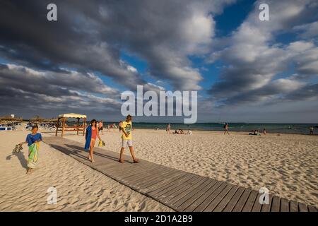 Sa Rapita beach, protected natural area, Campos, Mallorca, Balearic Islands, Spain, Europe Stock Photo