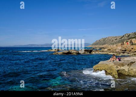 Delta beach, Municipality of Llucmajor, Mallorca, balearic islands, spain, europe Stock Photo