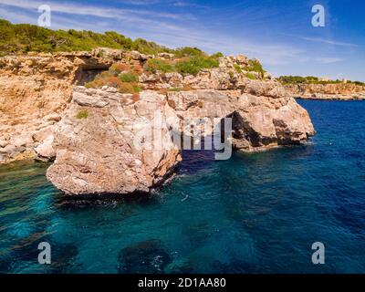 Es Pontas, arco natural de roca, Santanyí, Mallorca, balearic islands, spain, europe Stock Photo