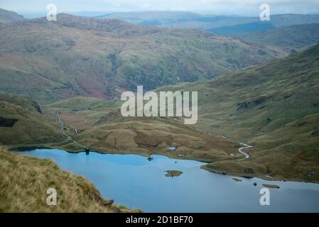 Snowdon Mountain East View Overlooking Llyn Llydaw lake below 4 of 8 Stock Photo