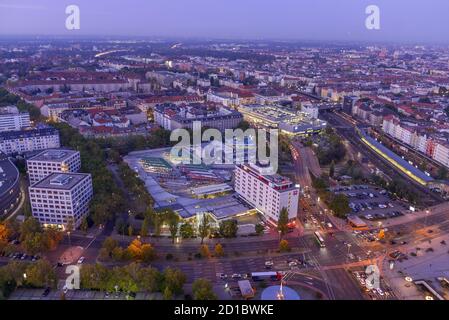 Central coach railway station, fair dam, Charlottenburg, Berlin, Germany, Zentraler Omnibusbahnhof, Messedamm, Deutschland Stock Photo