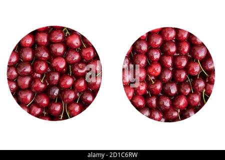 cherry ripe sweet viburnum cherry background. Stock Photo