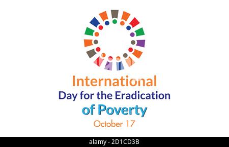 International Day for the Eradication of Poverty October 17 Banner Template Vector Illustration. Stock Vector