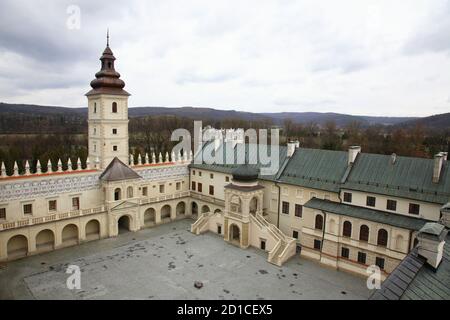 Krasiczyn castle near Przemysl. Poland Stock Photo