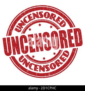 Uncensored sign or stamp on white background, vector illustration Stock Vector