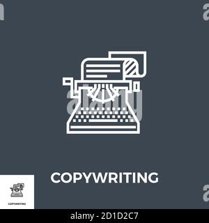 Copywriting Line Icon Stock Vector