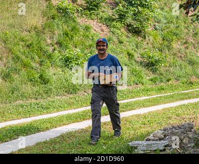 Grape harvest in Ticino, Circolo di Balerna, Switzerland Stock Photo