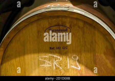 The Tenuta San Giogio prefers to work with French oak, Circolo d'Agno, Switzerland Stock Photo