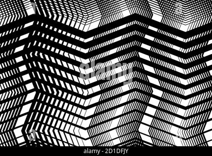 Geometric structure angular, angled lines, stripes grid, mesh and trellis, grating pattern, texture and background Stock Vector