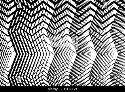 Geometric structure angular, angled lines, stripes grid, mesh and trellis, grating pattern, texture and background Stock Vector