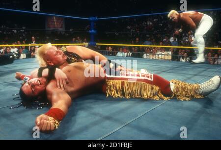 Nssty Boys Davey Boy Smith and Sting 1993 Photo By John Barrett/PHOTOlink /MediaPunch Stock Photo