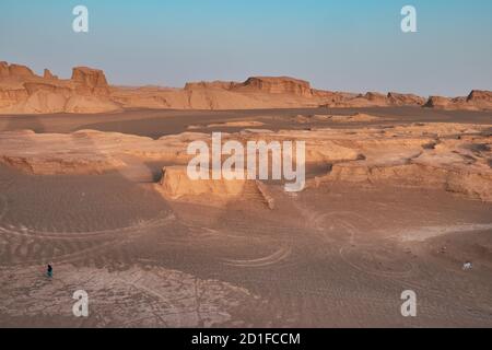 Kaluts desert which is part of the bigger desert Dash-e Lut, mainly located in Kerman province, in southeastern Iran Stock Photo