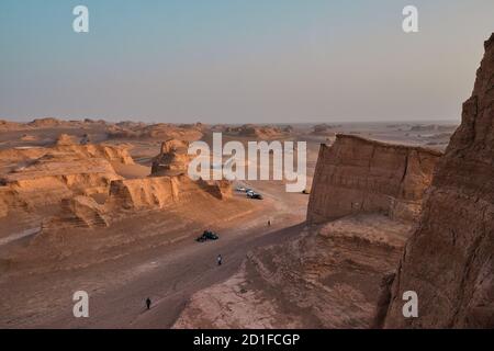 Kaluts desert which is part of the bigger desert Dash-e Lut, mainly located in Kerman province, in southeastern Iran Stock Photo