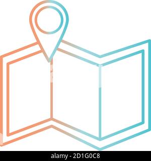 gps mark on map gradient style icon vector design Stock Vector