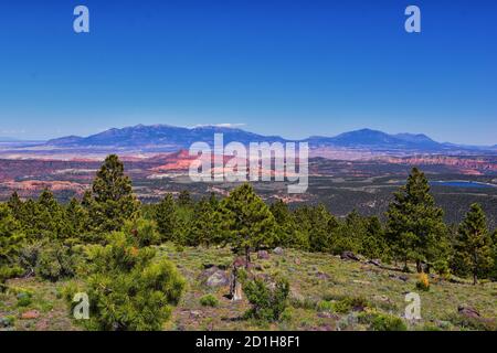 Boulder Mountain Homestead Overlook views from Scenic Byway Highway 12 near Grand Staircase-Escalante National Monument between Boulder and Torrey off Stock Photo