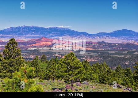 Boulder Mountain Homestead Overlook views from Scenic Byway Highway 12 near Grand Staircase-Escalante National Monument between Boulder and Torrey off Stock Photo