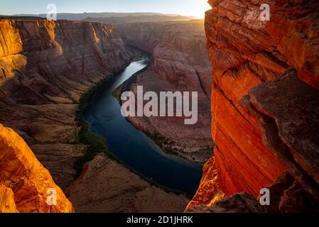 Beautiful view on Horseshoe place in Arizona. Colorado River that runs through Canyonlands National Park. Stock Photo