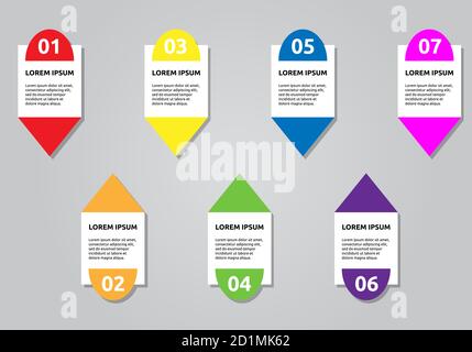Illustration vector design of infographic template Stock Vector
