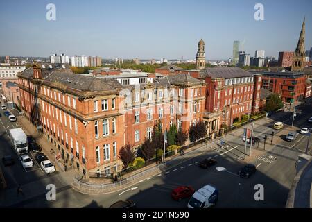 Salford A6 The Crescent former Salford Royal hospital now apartments Stock Photo