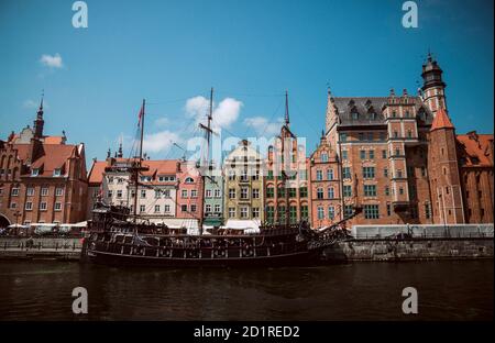 GDAŃSK / POLAND - 28 JULY, 2018: Old town of Gdansk in summer day Stock ...