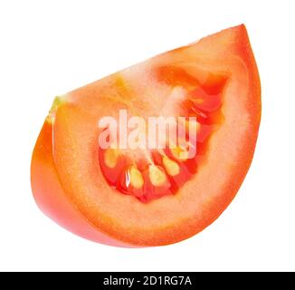 tomatoe slice on a white isolated background with clipping path Stock Photo