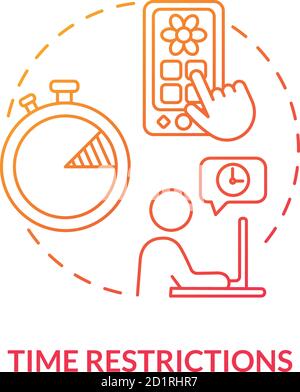 Time restrictions concept icon Stock Vector