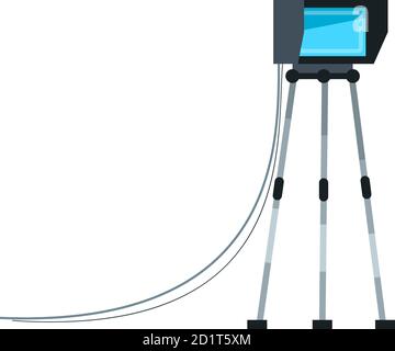 Film projector semi flat RGB color vector illustration Stock Vector