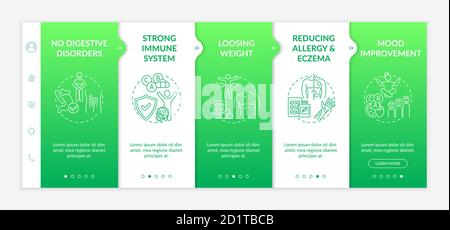 Probiotics usefulness onboarding vector template Stock Vector