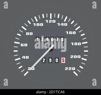 Retro speed meter. vector illustration Stock Vector