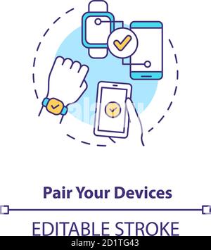 Pair devices concept icon Stock Vector