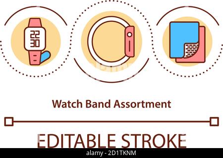 Watch band assortment concept icon Stock Vector