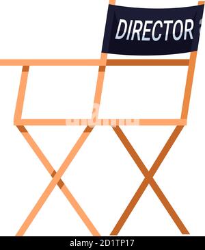 Director chair semi flat RGB color vector illustration Stock Vector