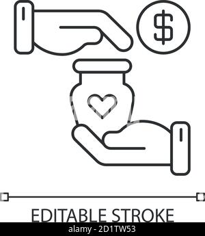 Handicraft market pixel perfect linear icon Stock Vector