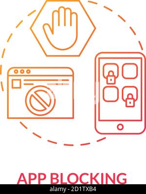 App blocking concept icon Stock Vector